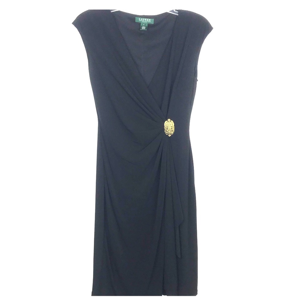 Lauren Ralph Lauren | Classic Ruched Black Dress